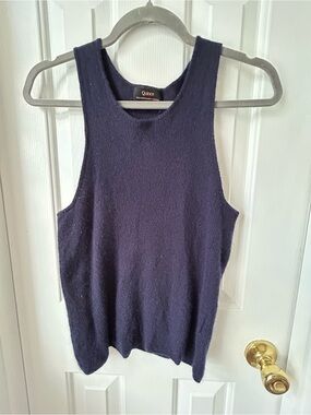 Quince 100% Mongolian Cashmere Tank Deep Navy Size Large